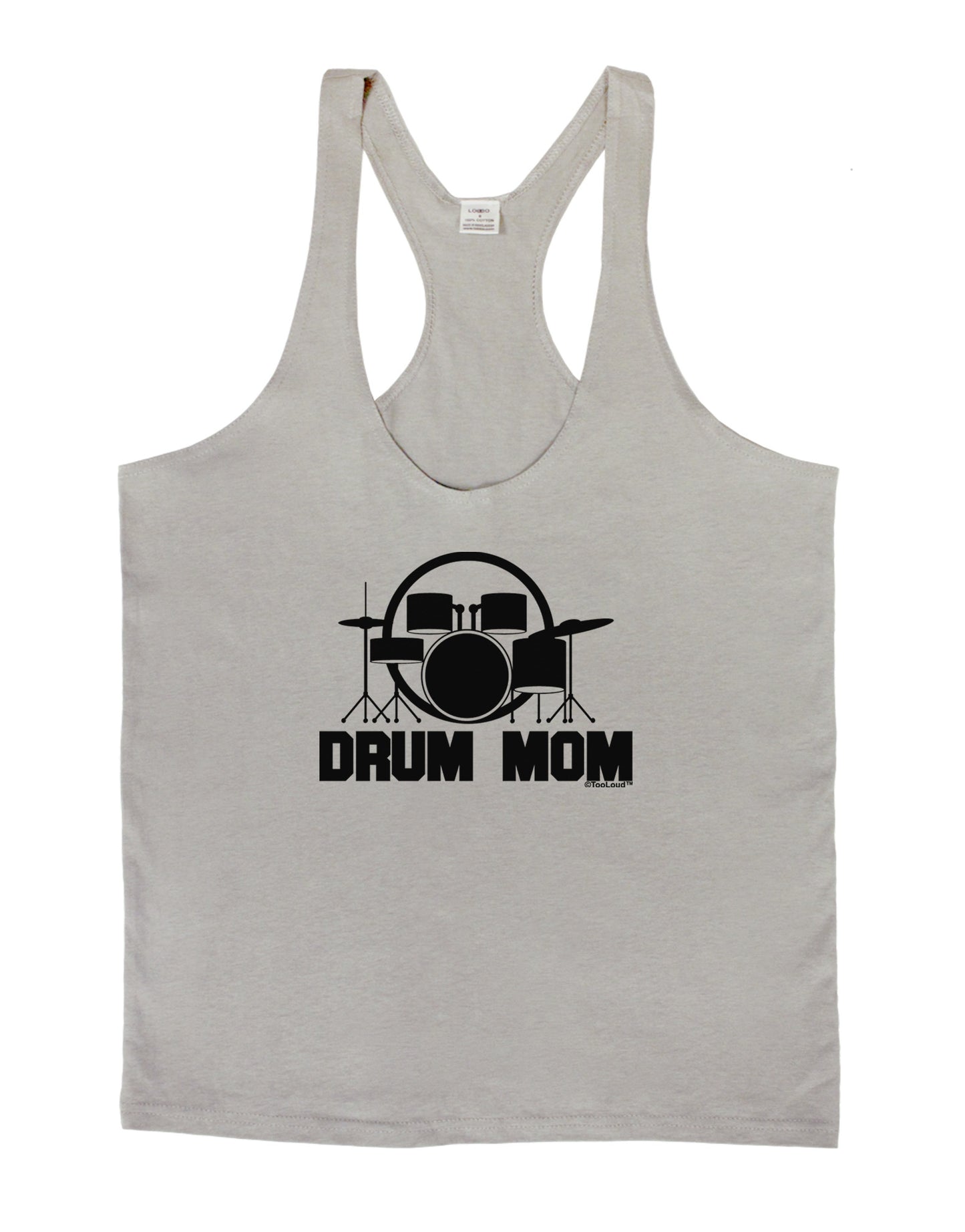 Drum Mom - Mother's Day Design Mens String Tank Top-Men's String Tank Tops-LOBBO-Light-Gray-Small-Davson Sales