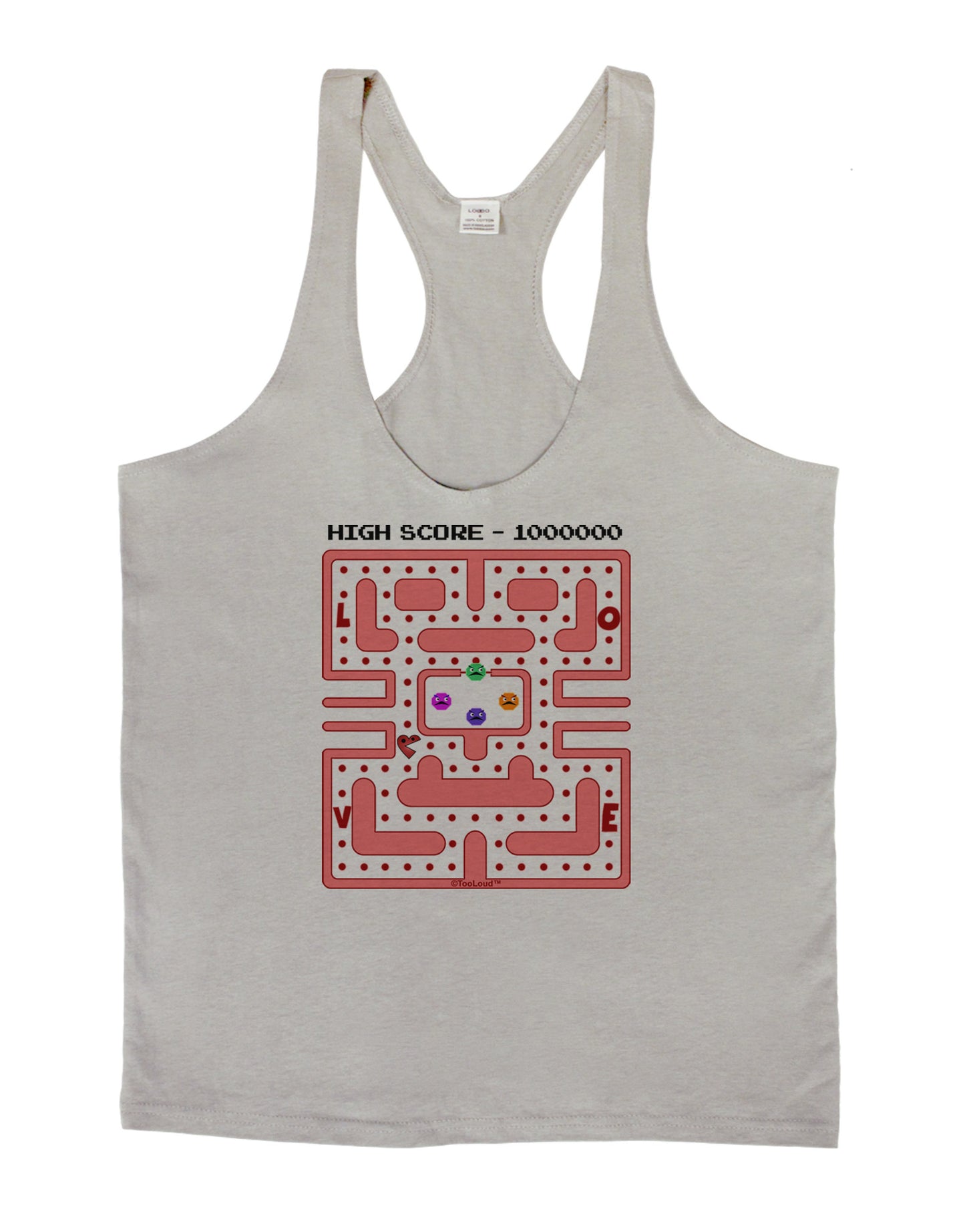 Retro Heart Man Mens String Tank Top-Men's String Tank Tops-LOBBO-Light-Gray-Small-Davson Sales