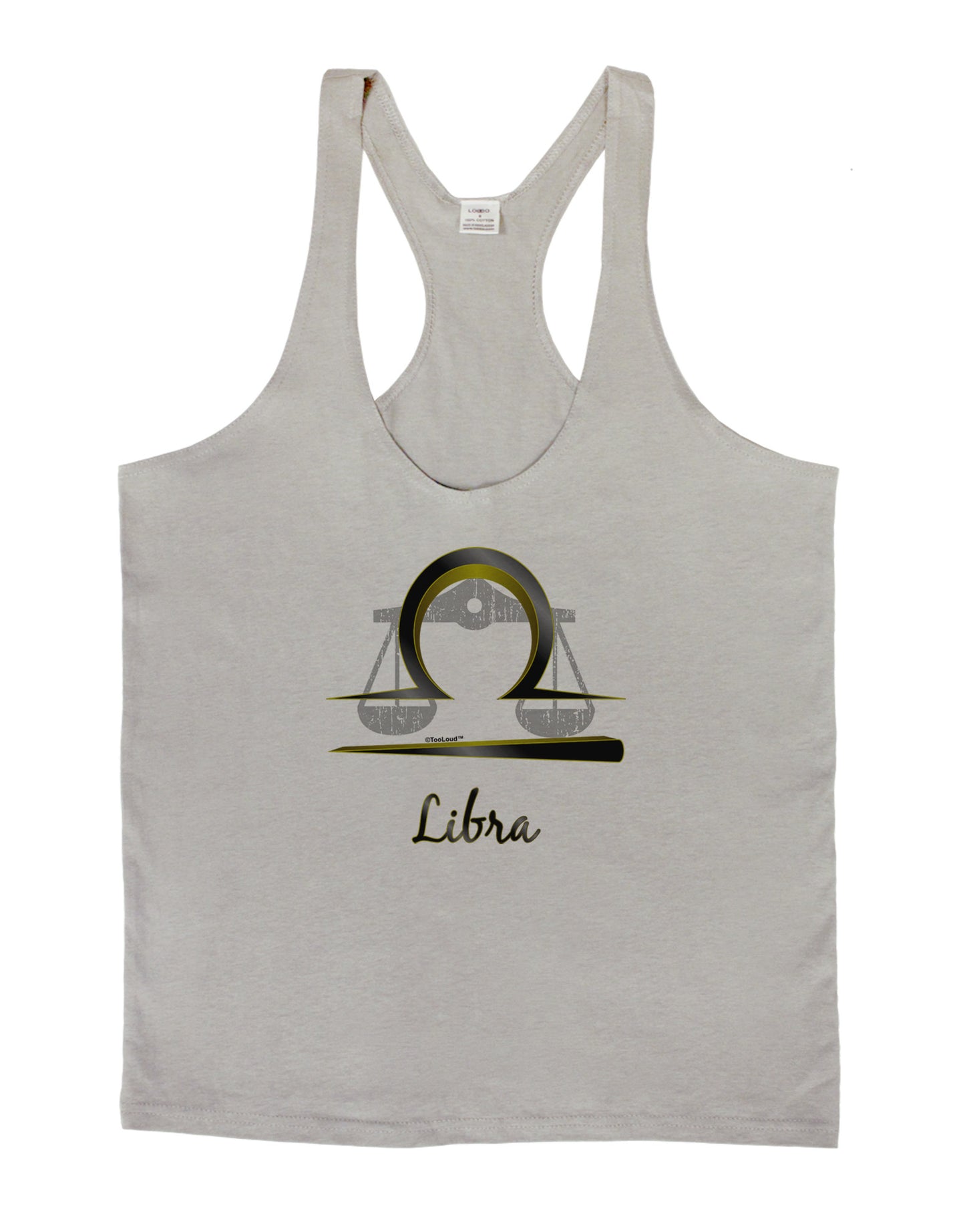 Libra Symbol Mens String Tank Top-Men's String Tank Tops-LOBBO-Light-Gray-Small-Davson Sales