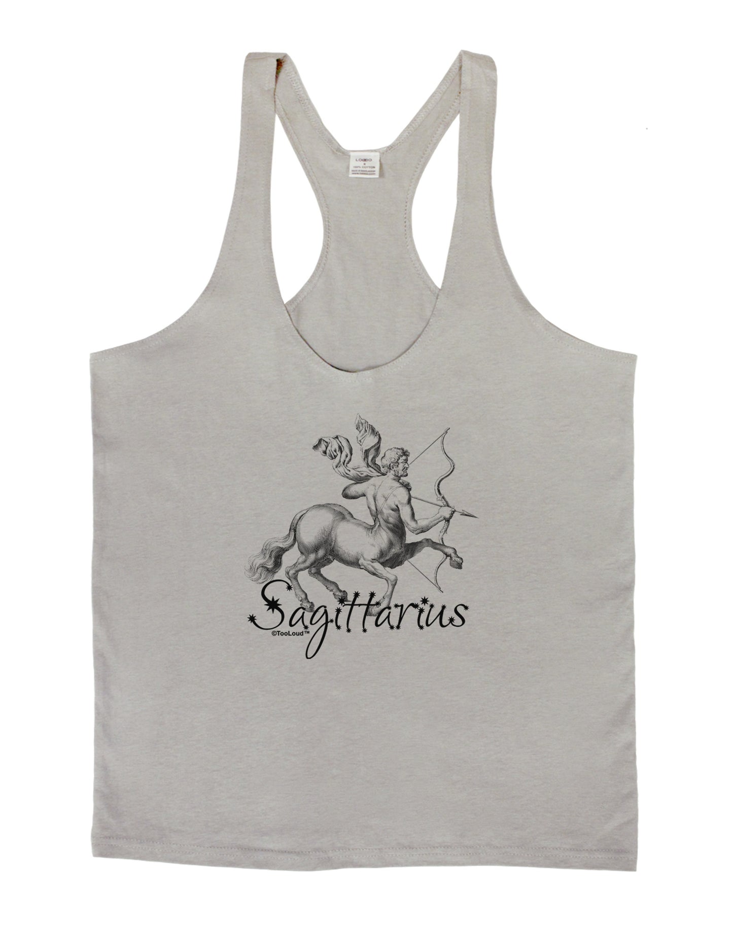 Sagittarius Illustration Mens String Tank Top-Men's String Tank Tops-LOBBO-Light-Gray-Small-Davson Sales