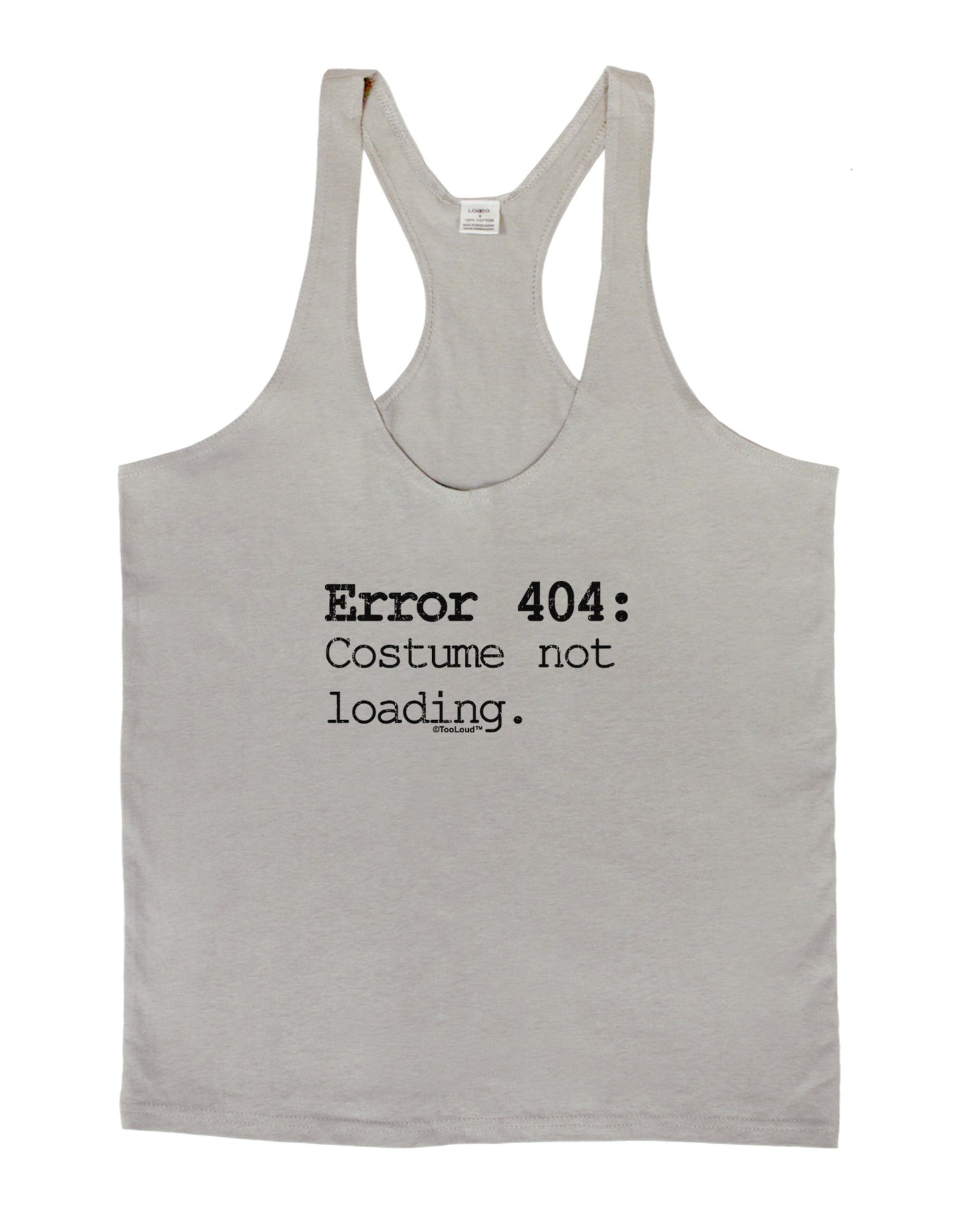 Error 404 Costume Distressed Mens String Tank Top-Men's String Tank Tops-LOBBO-Light-Gray-Small-Davson Sales