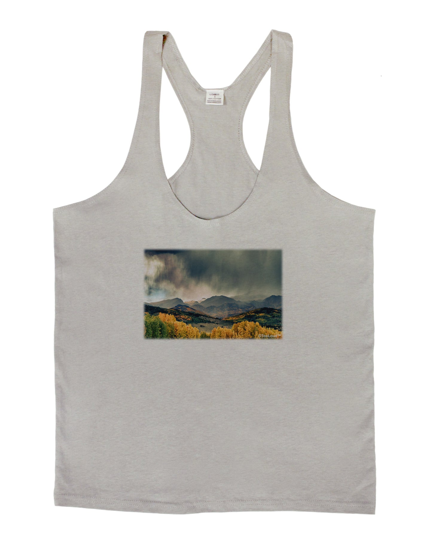Colorado Mountain Scene Photo Mens String Tank Top-Men's String Tank Tops-LOBBO-Light-Gray-Small-Davson Sales
