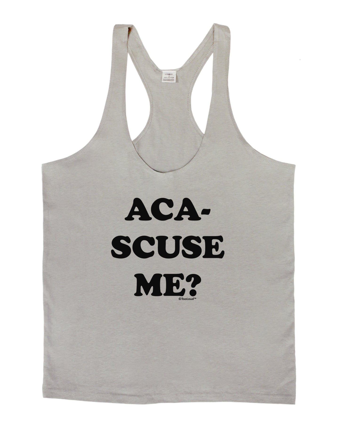 Aca-Scuse Me Mens String Tank Top-Men's String Tank Tops-LOBBO-Light-Gray-Small-Davson Sales