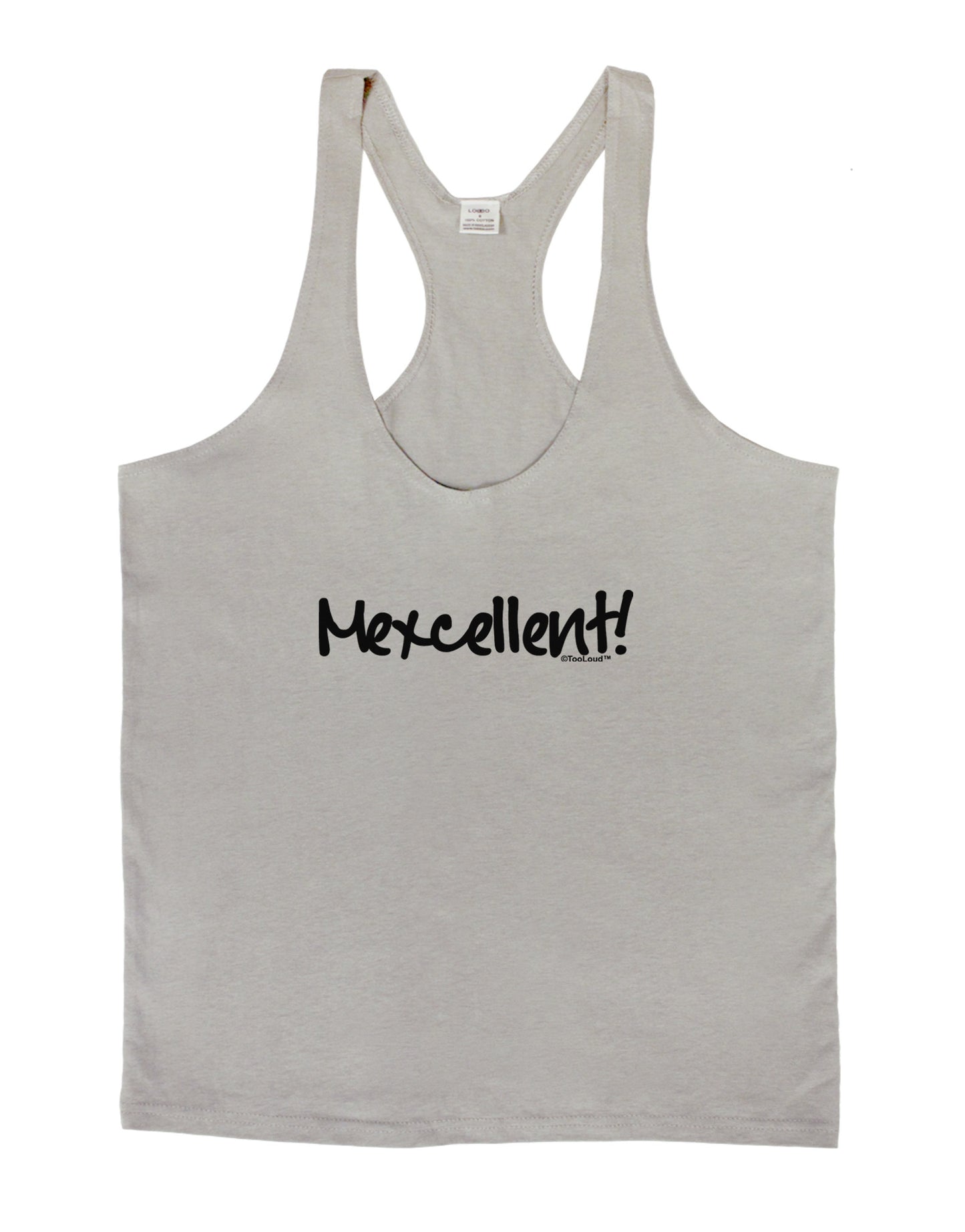 Mexico Text - Cinco De Mayo Mens String Tank Top-Men's String Tank Tops-LOBBO-Light-Gray-Small-Davson Sales