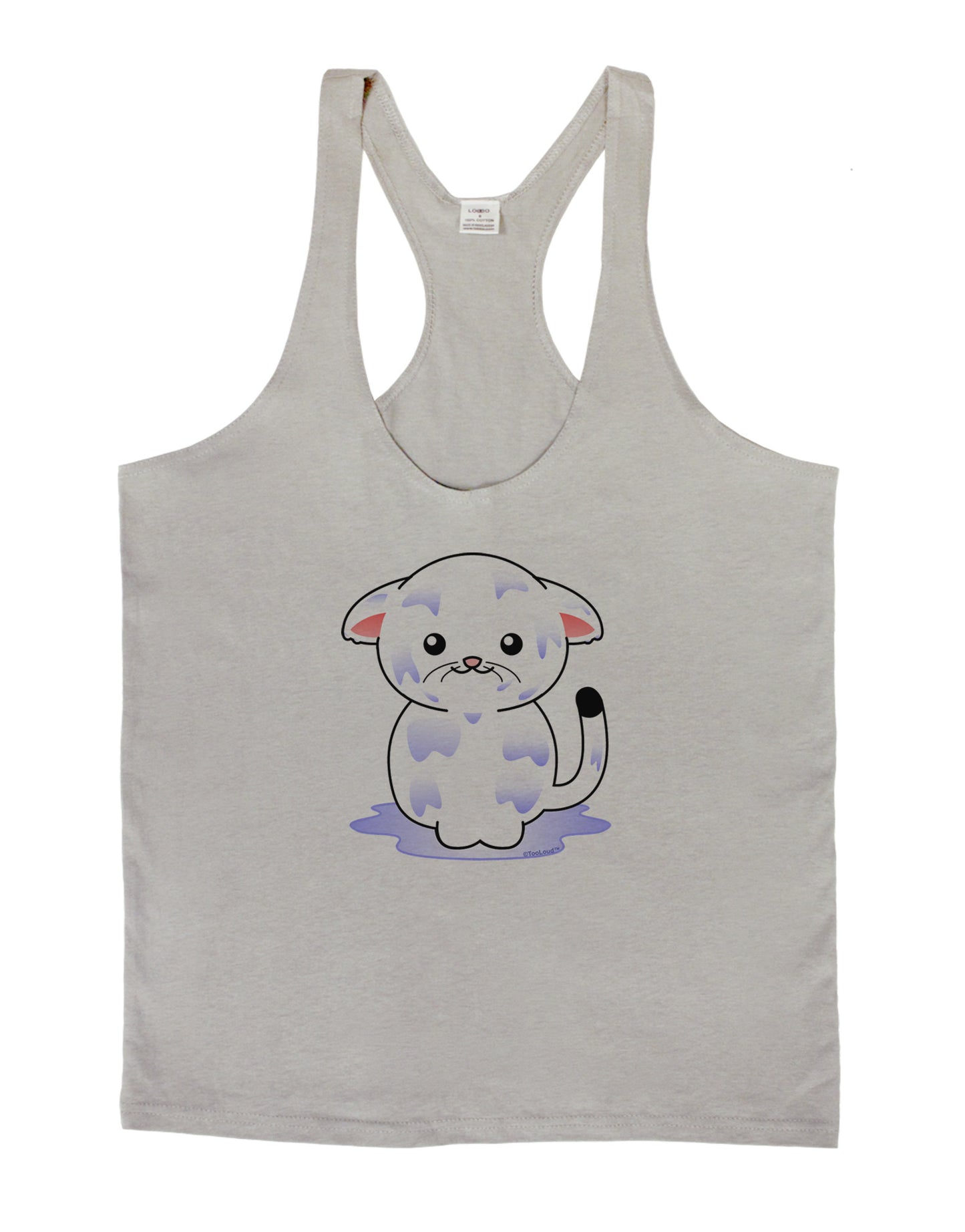 TooLoud Wet Pussycat Mens String Tank Top-Men's String Tank Tops-LOBBO-Light-Gray-Small-Davson Sales