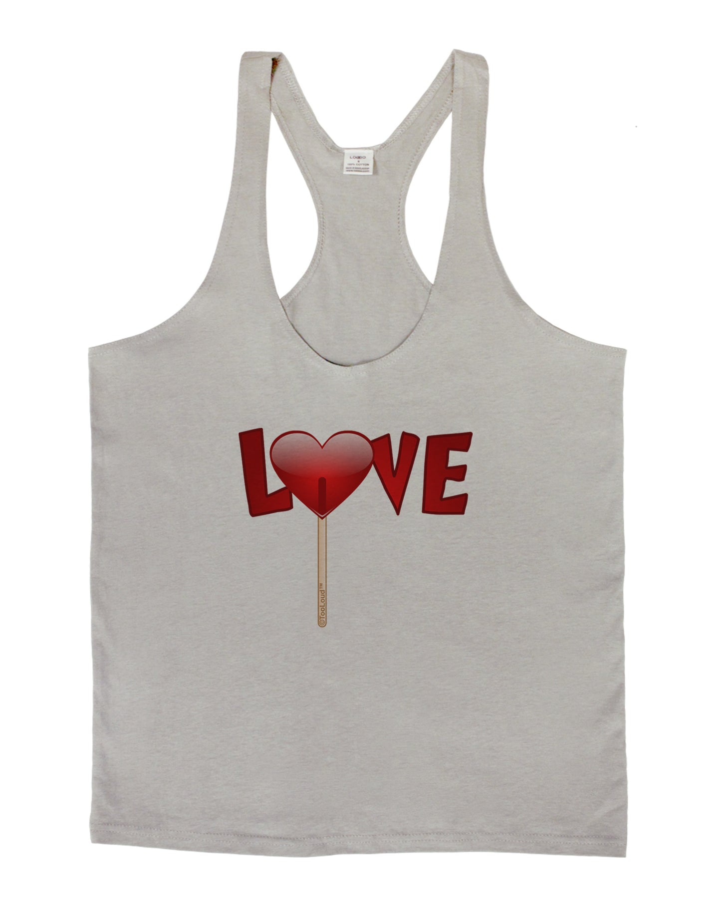 Love Lollipop Mens String Tank Top-Men's String Tank Tops-LOBBO-Light-Gray-Small-Davson Sales