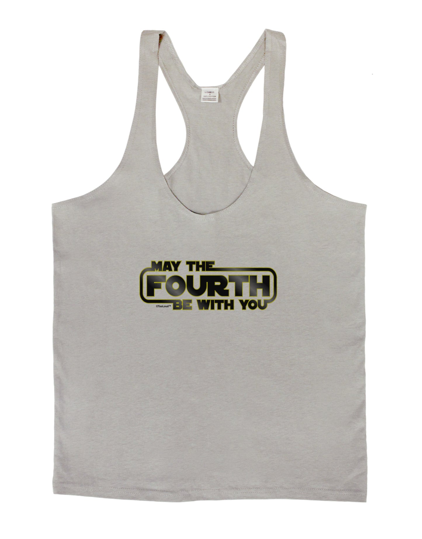 May The Fourth Be With You Mens String Tank Top-Men's String Tank Tops-LOBBO-Light-Gray-Small-Davson Sales