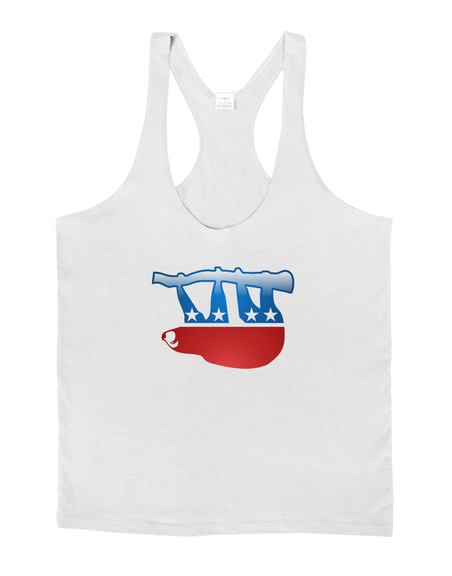 Sloth Political Party Symbol Mens String Tank Top-Men's String Tank Tops-LOBBO-White-Small-Davson Sales