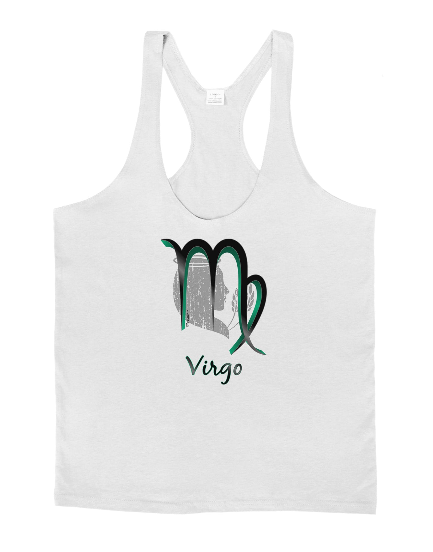 Virgo Symbol Mens String Tank Top-Men's String Tank Tops-LOBBO-White-Small-Davson Sales
