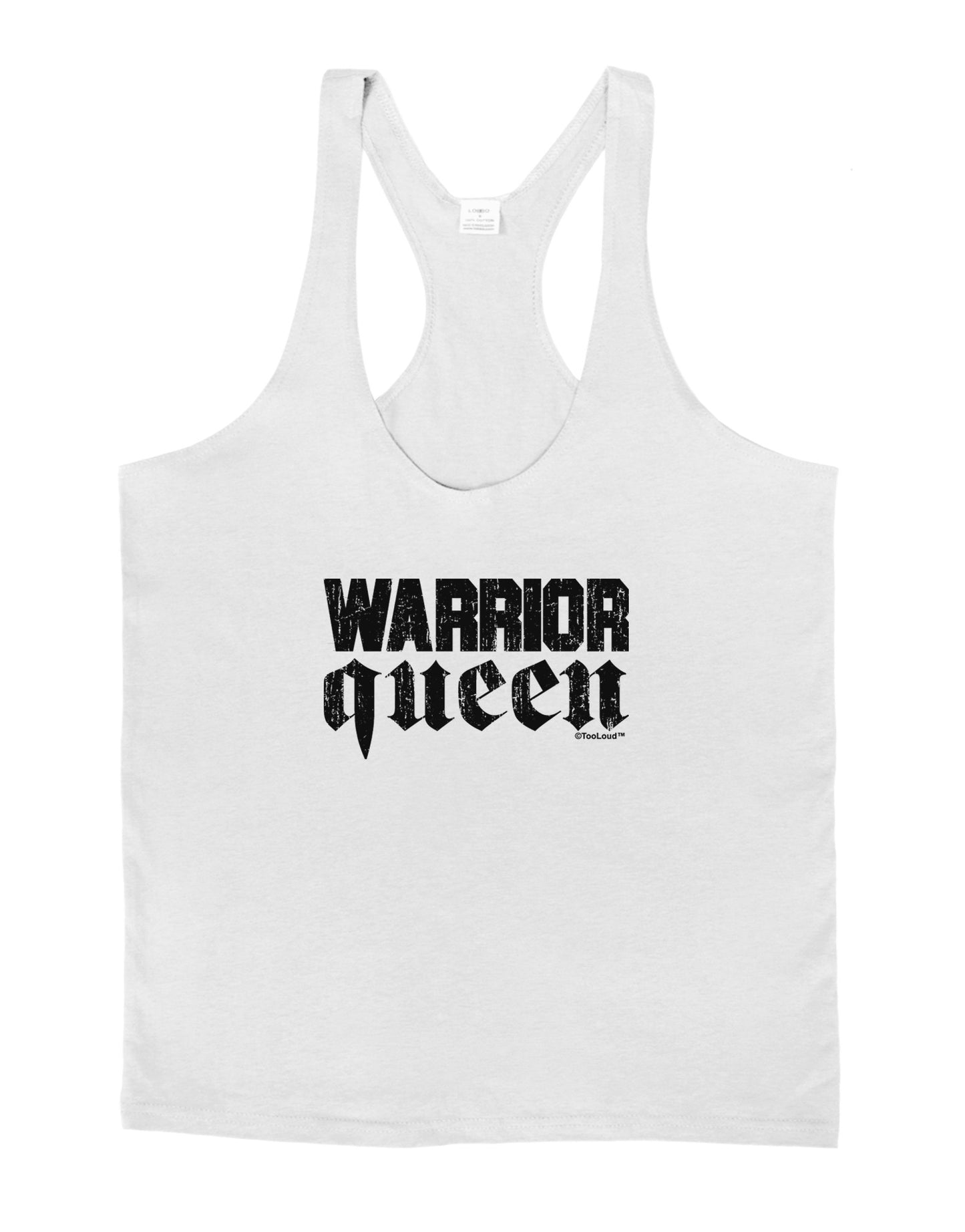 Warrior Queen Script Mens String Tank Top-Men's String Tank Tops-LOBBO-White-Small-Davson Sales