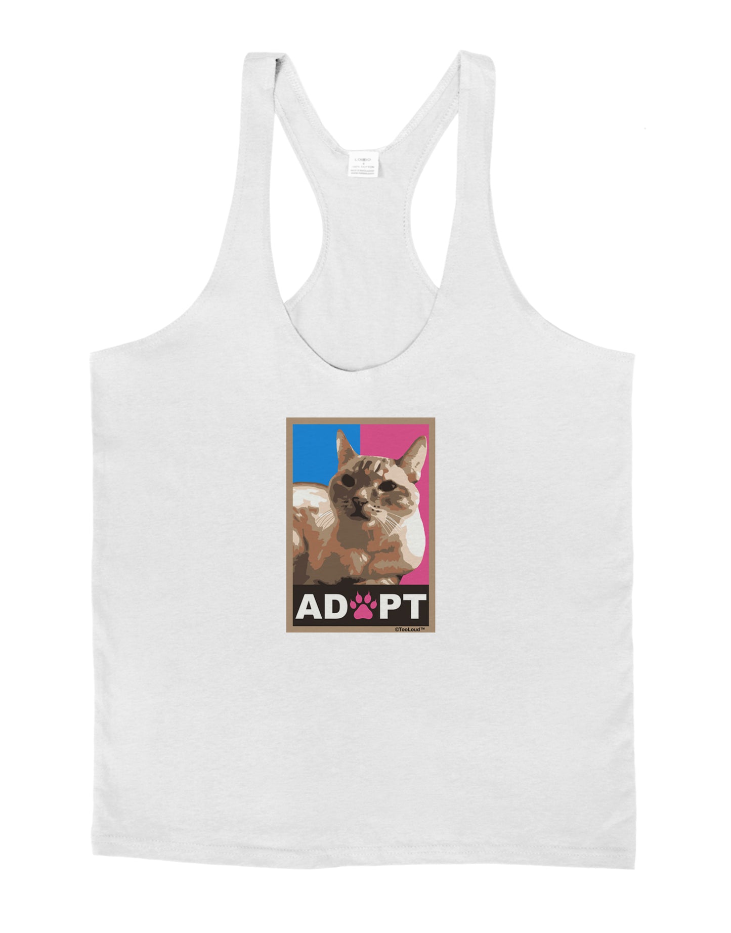 Adopt Cute Kitty Cat Adoption Mens String Tank Top-Men's String Tank Tops-LOBBO-White-Small-Davson Sales