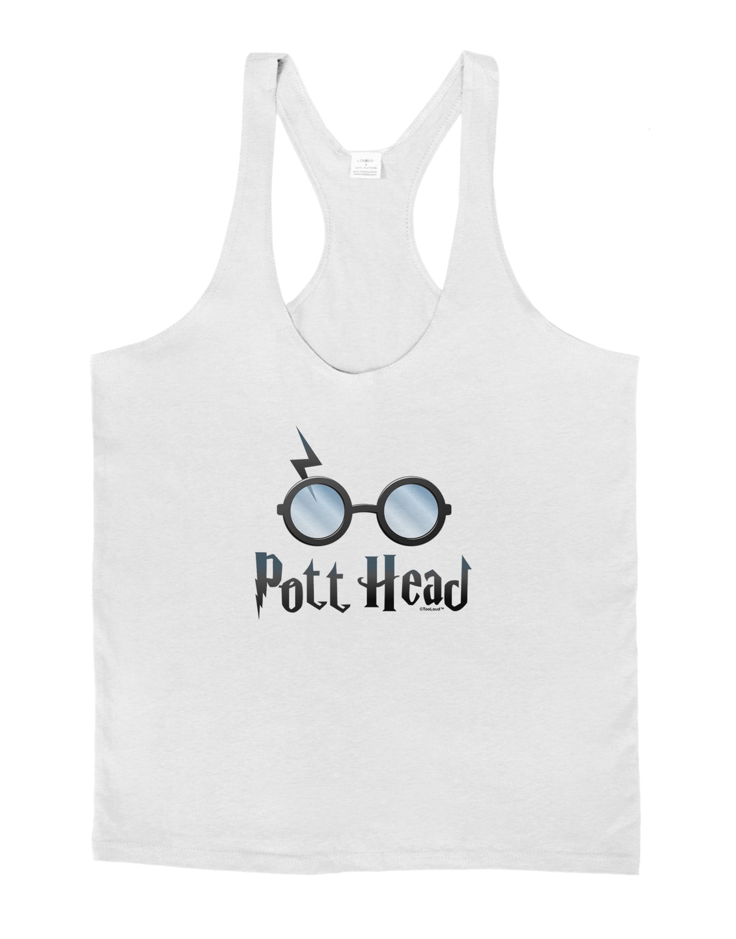 Pott Head Magic Glasses Mens String Tank Top-Men's String Tank Tops-LOBBO-White-Small-Davson Sales