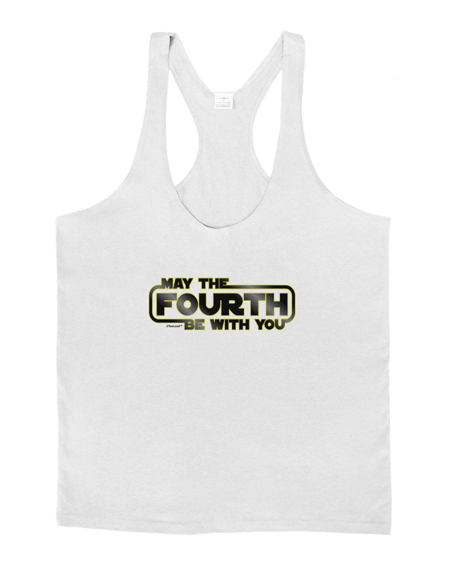 May The Fourth Be With You Mens String Tank Top-Men's String Tank Tops-LOBBO-White-Small-Davson Sales