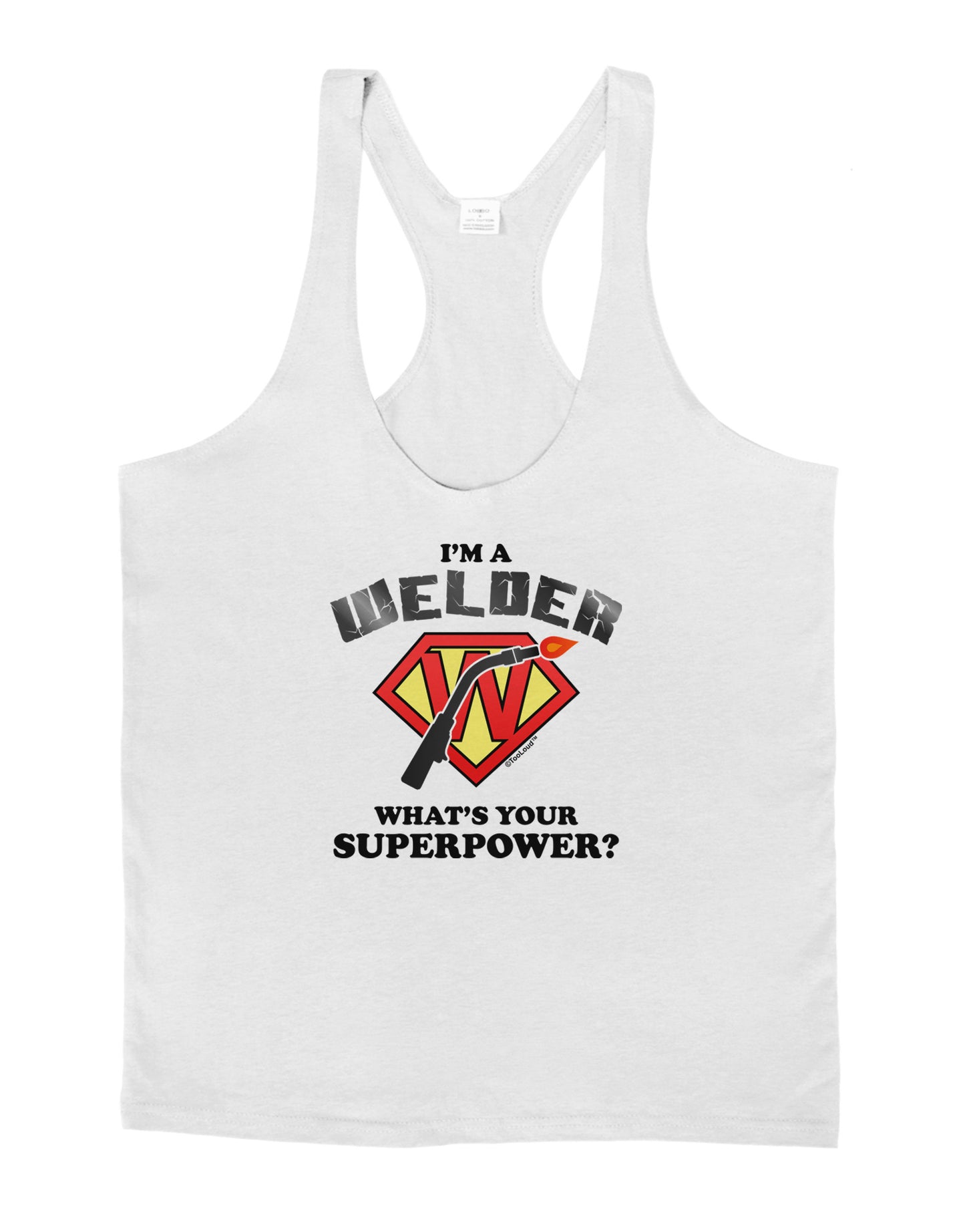 Welder - Superpower Mens String Tank Top-Men's String Tank Tops-LOBBO-White-Small-Davson Sales