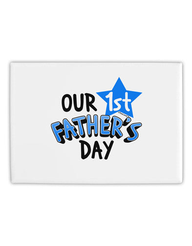 Our 1st Father's Day Fridge Magnet 2"x3" Landscape by TooLoud-Fridge Magnet-TooLoud-White-Davson Sales