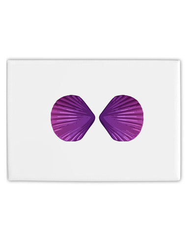 Mermaid Shell Bra Purple Fridge Magnet 2"x3" Landscape by TooLoud-Fridge Magnet-TooLoud-White-Davson Sales