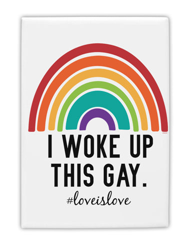 TooLoud I Woke Up This Gay Fridge Magnet 2 Inchx3 Inch Portrait-Fridge Magnet-TooLoud-Davson Sales
