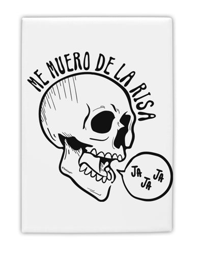 TooLoud Me Muero De La Risa Skull Fridge Magnet 2 Inchx3 Inch Portrait-Fridge Magnet-TooLoud-Davson Sales
