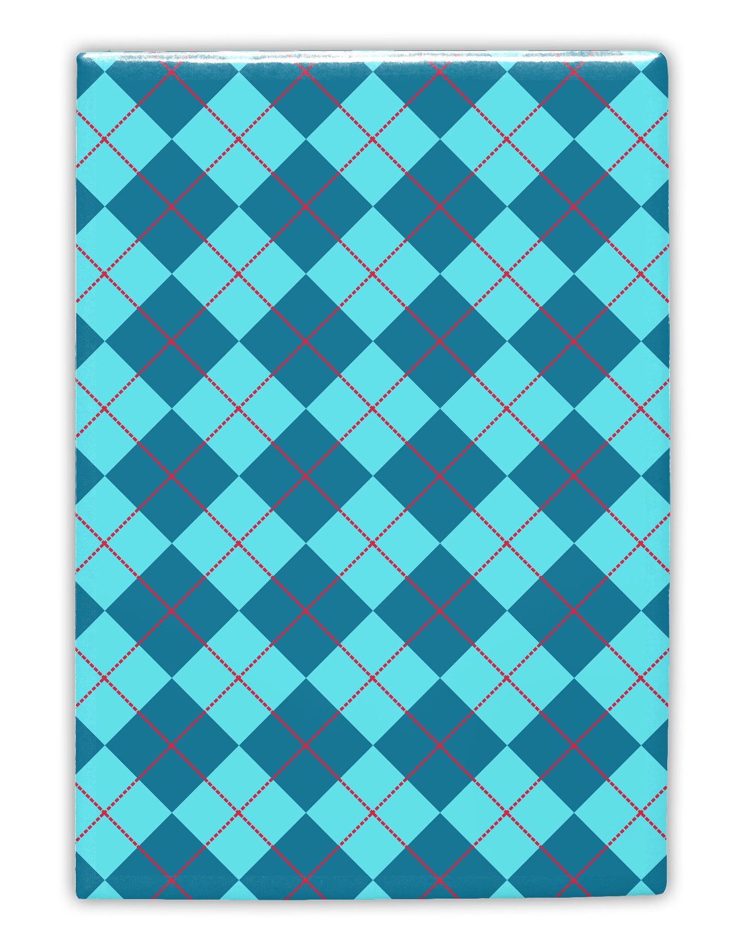 Blue Argyle AOP Fridge Magnet 2"x3" Portrait by TooLoud-Fridge Magnet-TooLoud-White-Davson Sales