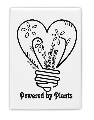 TooLoud Powered by Plants Fridge Magnet 2 Inchx3 Inch Portrait-Fridge Magnet-TooLoud-Davson Sales