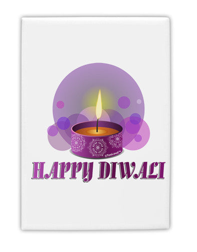 Happy Diwali Purple Candle Fridge Magnet 2"x3" Portrait by TooLoud-Fridge Magnet-TooLoud-White-Davson Sales
