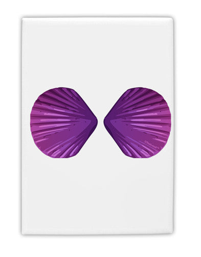 Mermaid Shell Bra Purple Fridge Magnet 2"x3" Portrait by TooLoud-Fridge Magnet-TooLoud-White-Davson Sales