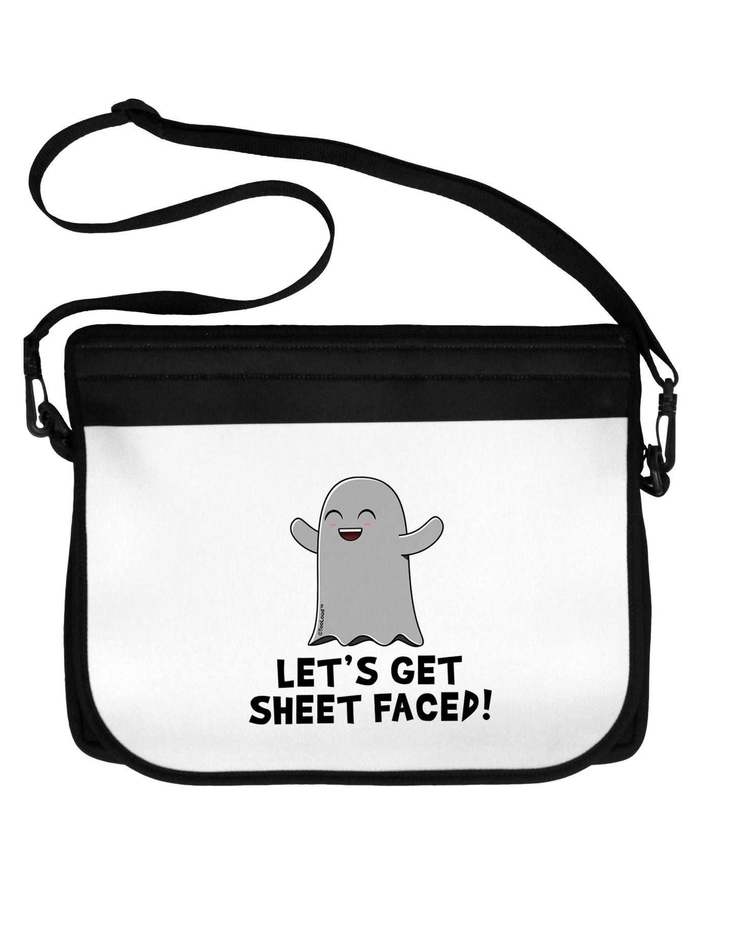 Let's Get Sheet Faced 15" Dark Laptop / Tablet Case Bag by TooLoud-Laptop / Tablet Case Bag-TooLoud-Black-White-15 Inches-Davson Sales