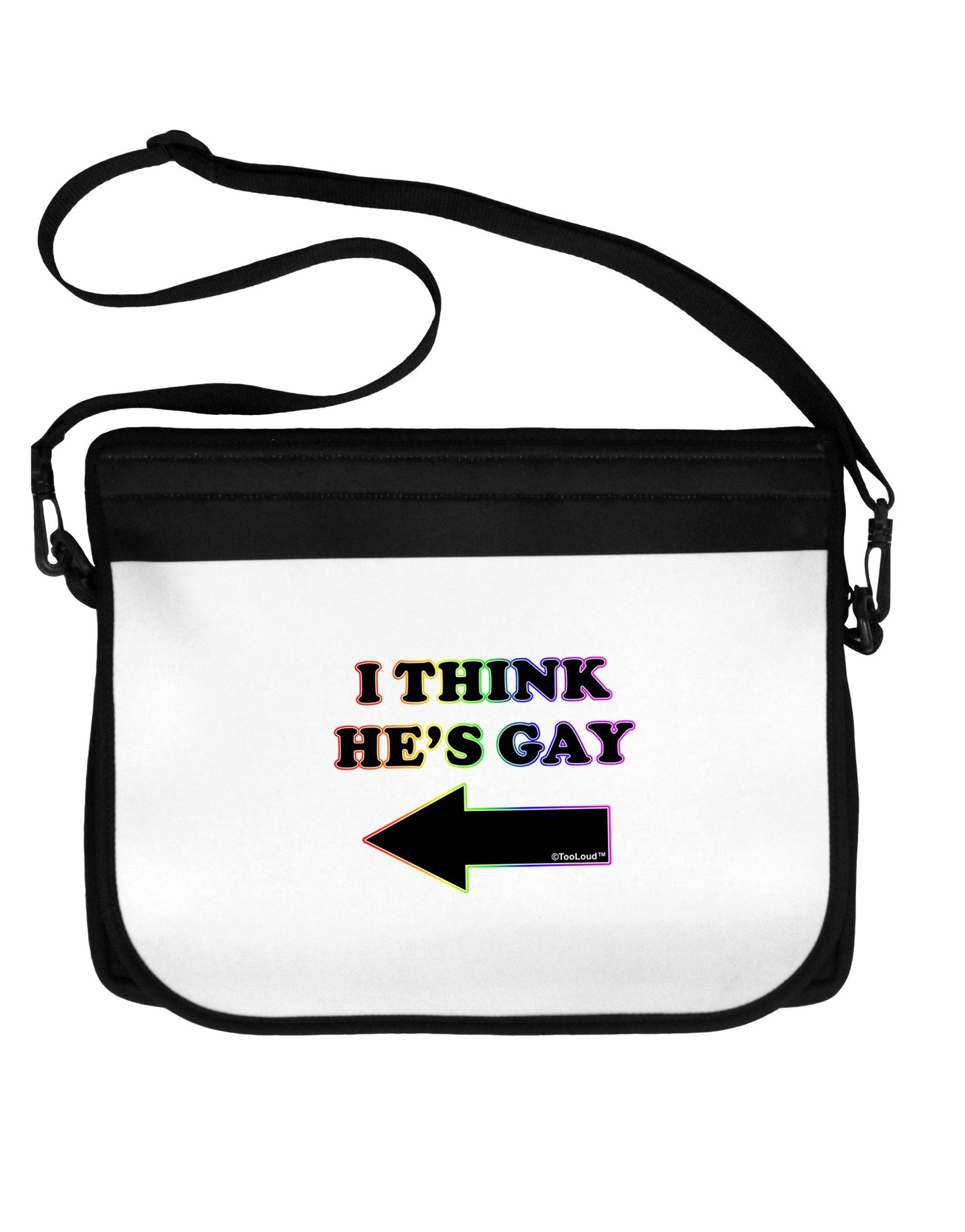 I Think He's Gay Left 15" Dark Laptop / Tablet Case Bag by TooLoud-Laptop / Tablet Case Bag-TooLoud-Black-White-15 Inches-Davson Sales