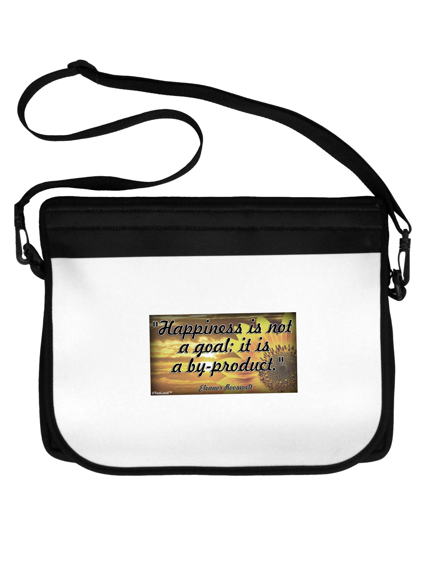 Happiness Is Not A Goal 15" Dark Laptop / Tablet Case Bag by TooLoud-Laptop / Tablet Case Bag-TooLoud-Black-White-15 Inches-Davson Sales