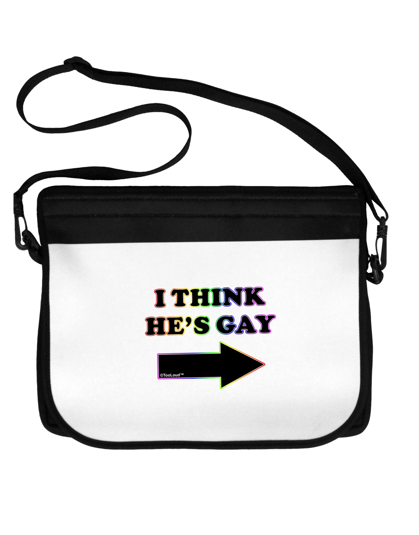 I Think He's Gay Right 15" Dark Laptop / Tablet Case Bag by TooLoud-Laptop / Tablet Case Bag-TooLoud-Black-White-15 Inches-Davson Sales