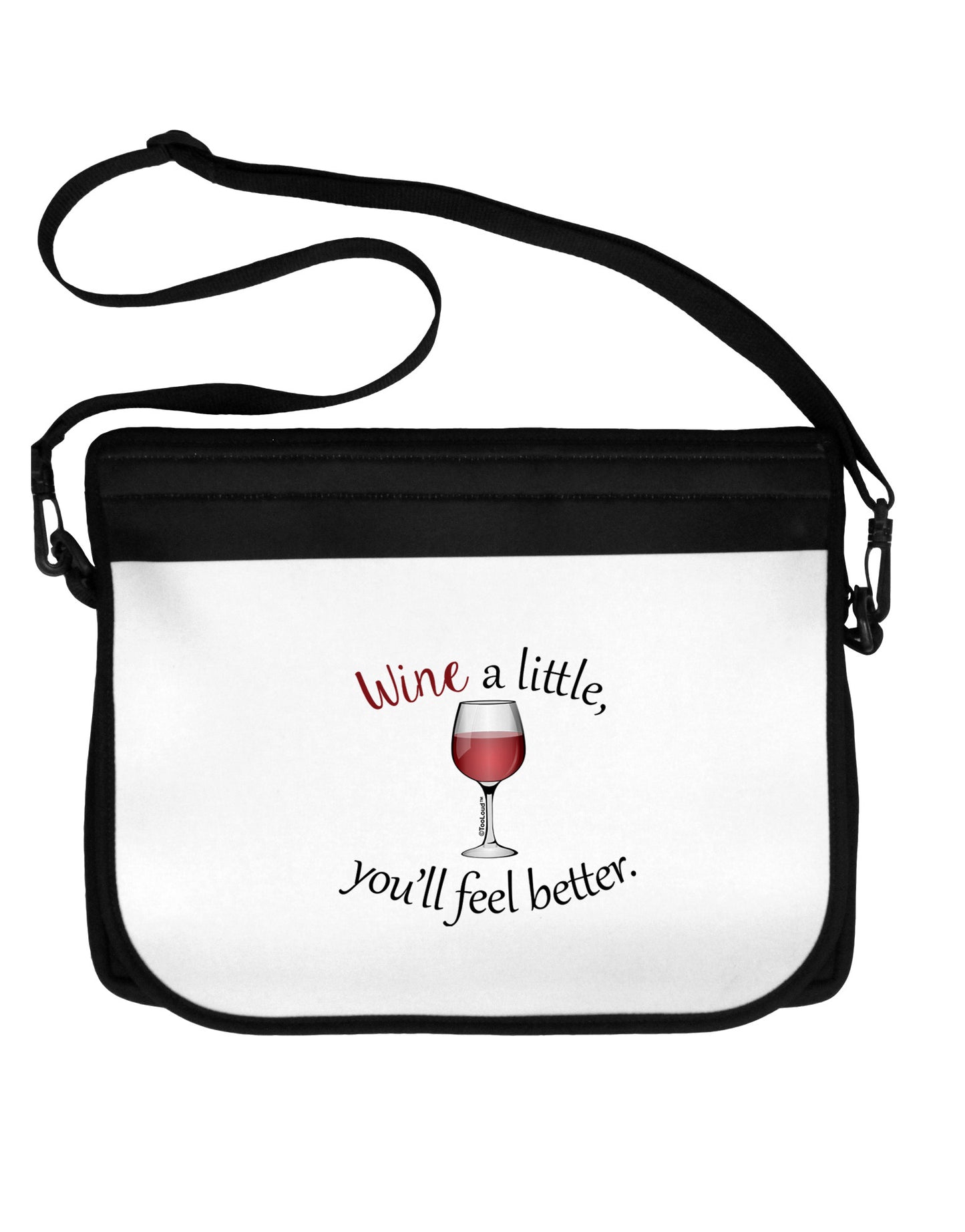 Wine a Little 15" Dark Laptop / Tablet Case Bag by TooLoud-Laptop / Tablet Case Bag-TooLoud-Black-White-15 Inches-Davson Sales