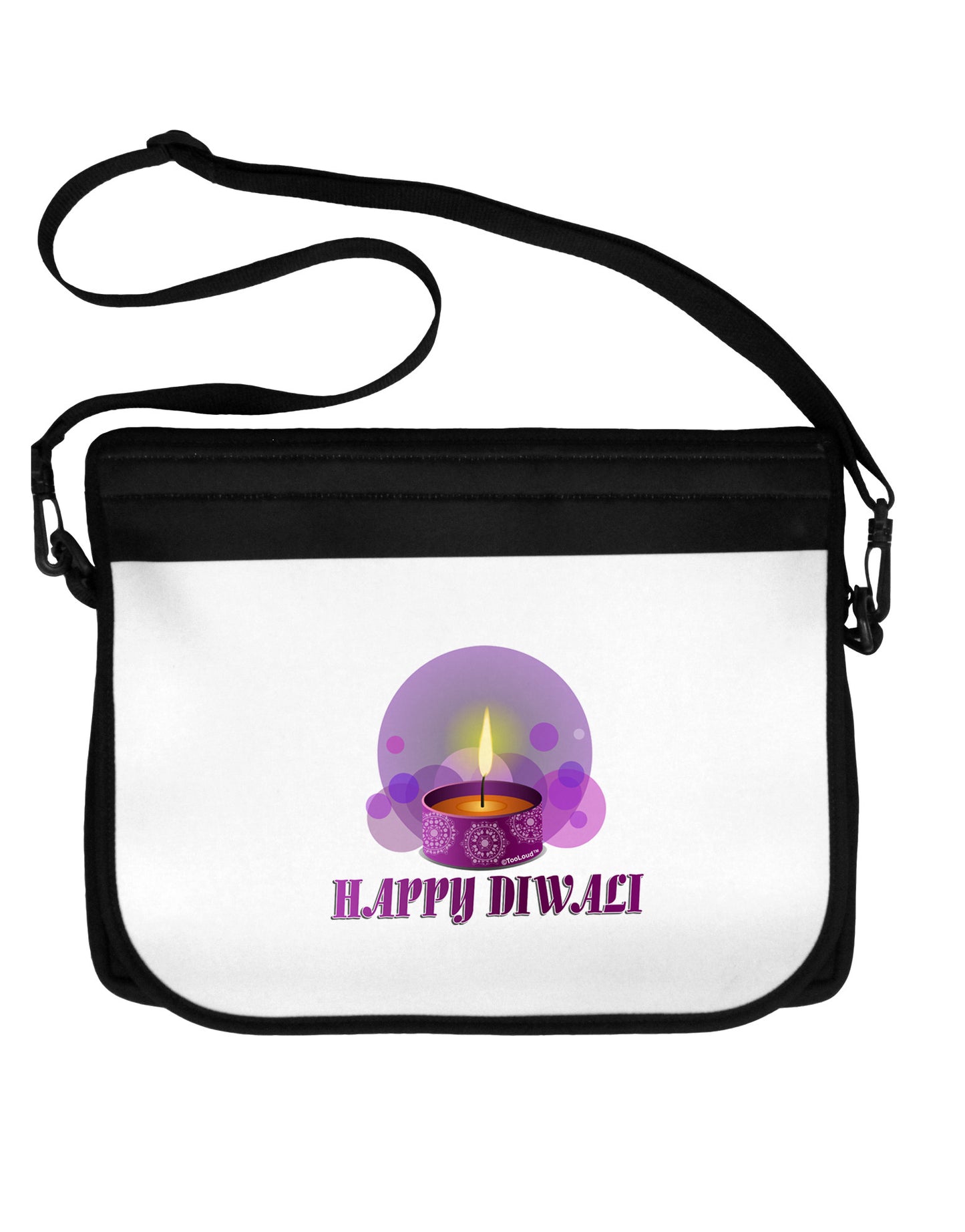 Happy Diwali Purple Candle 15" Dark Laptop / Tablet Case Bag by TooLoud-Laptop / Tablet Case Bag-TooLoud-Black-White-15 Inches-Davson Sales