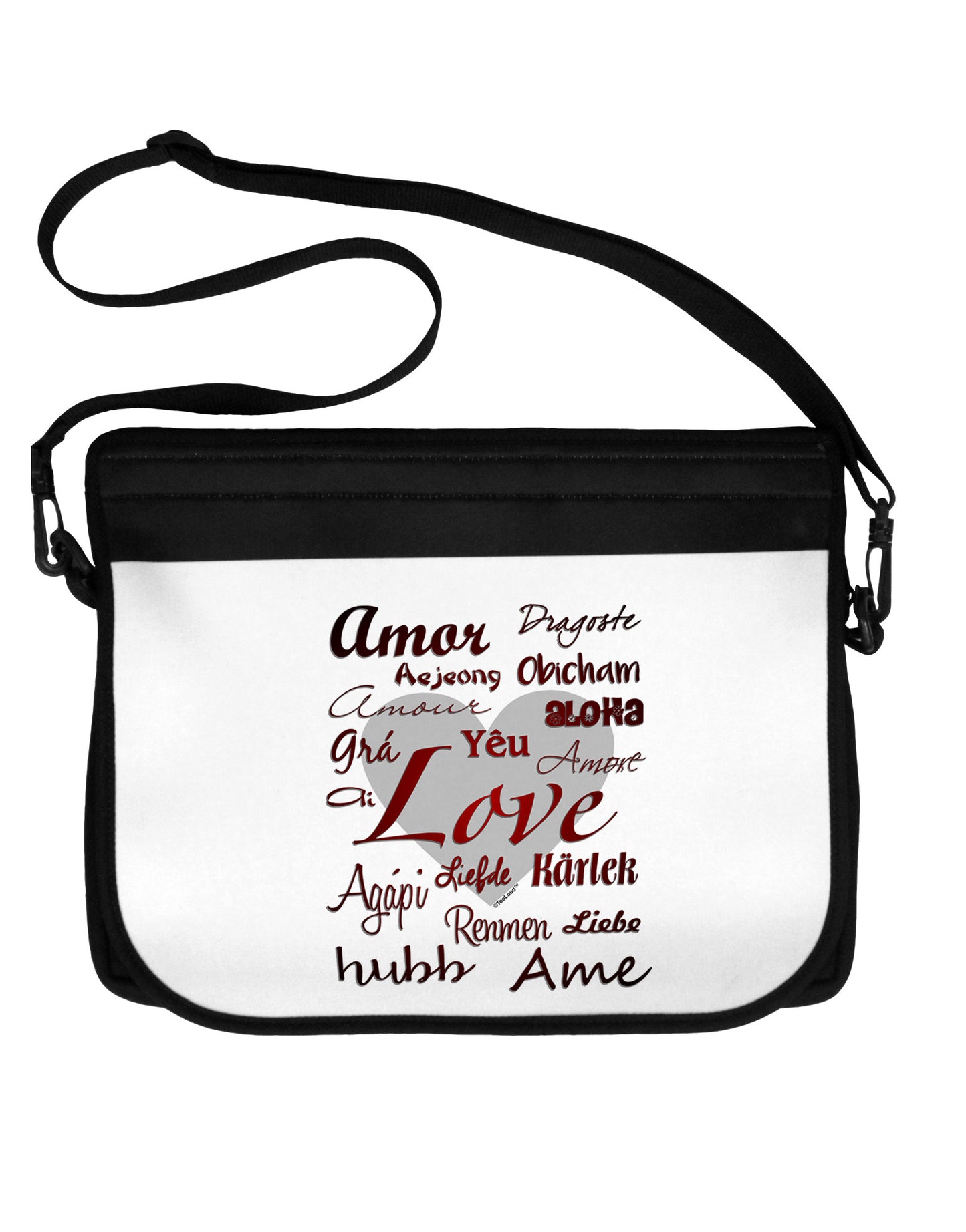 Love Languages 15" Dark Laptop / Tablet Case Bag by TooLoud-Laptop / Tablet Case Bag-TooLoud-Black-White-15 Inches-Davson Sales