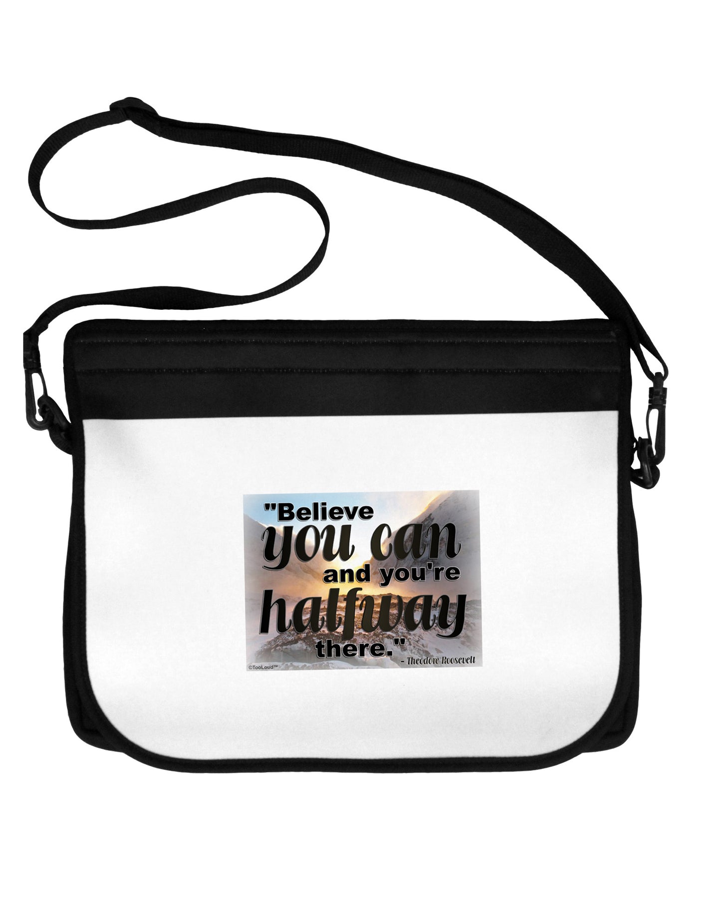 Believe You Can T Roosevelt 15" Dark Laptop / Tablet Case Bag by TooLoud-Laptop / Tablet Case Bag-TooLoud-Black-White-15 Inches-Davson Sales