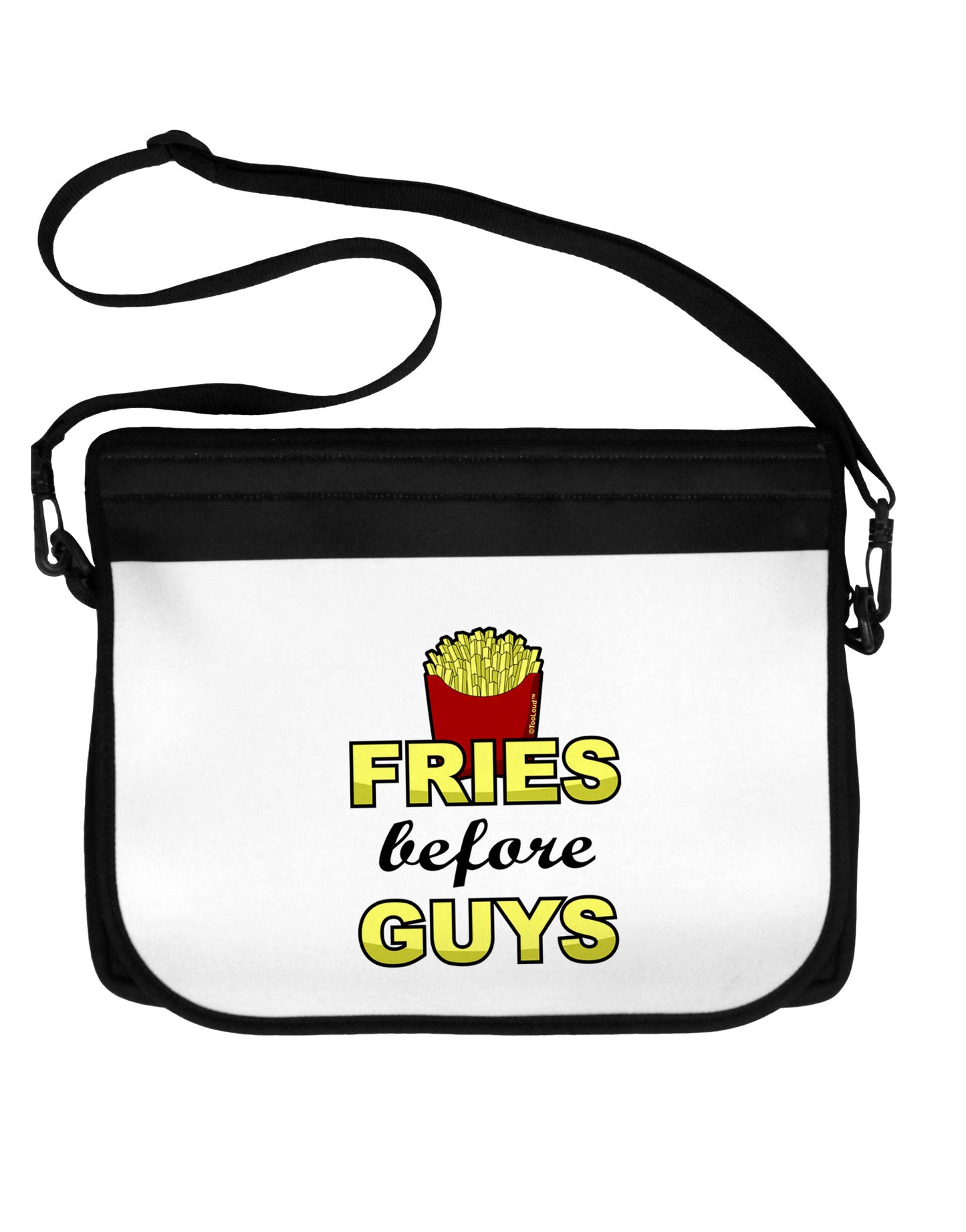 Fries Before Guys 15" Dark Laptop / Tablet Case Bag by TooLoud-Laptop / Tablet Case Bag-TooLoud-Black-White-15 Inches-Davson Sales