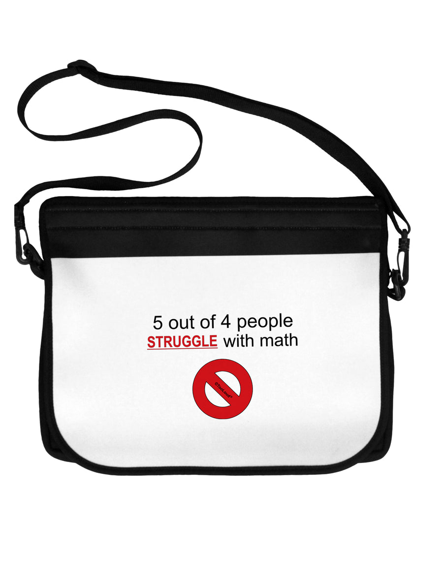 5 out of 4 People Funny Math Humor Neoprene Laptop Shoulder Bag by TooLoud-TooLoud-Black-White-15 Inches-Davson Sales