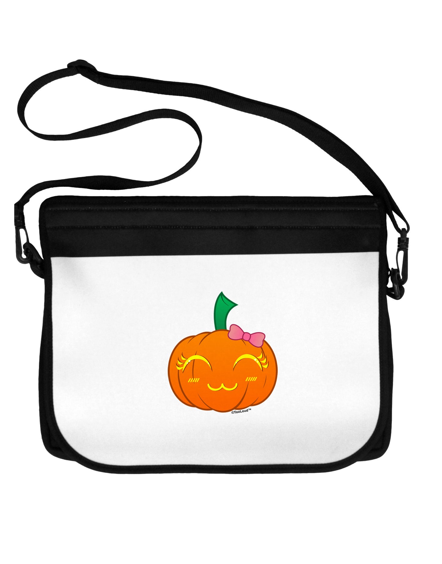 Kyu-T Face Pumpkin 15" Dark Laptop / Tablet Case Bag by TooLoud-Laptop / Tablet Case Bag-TooLoud-Black-White-15 Inches-Davson Sales