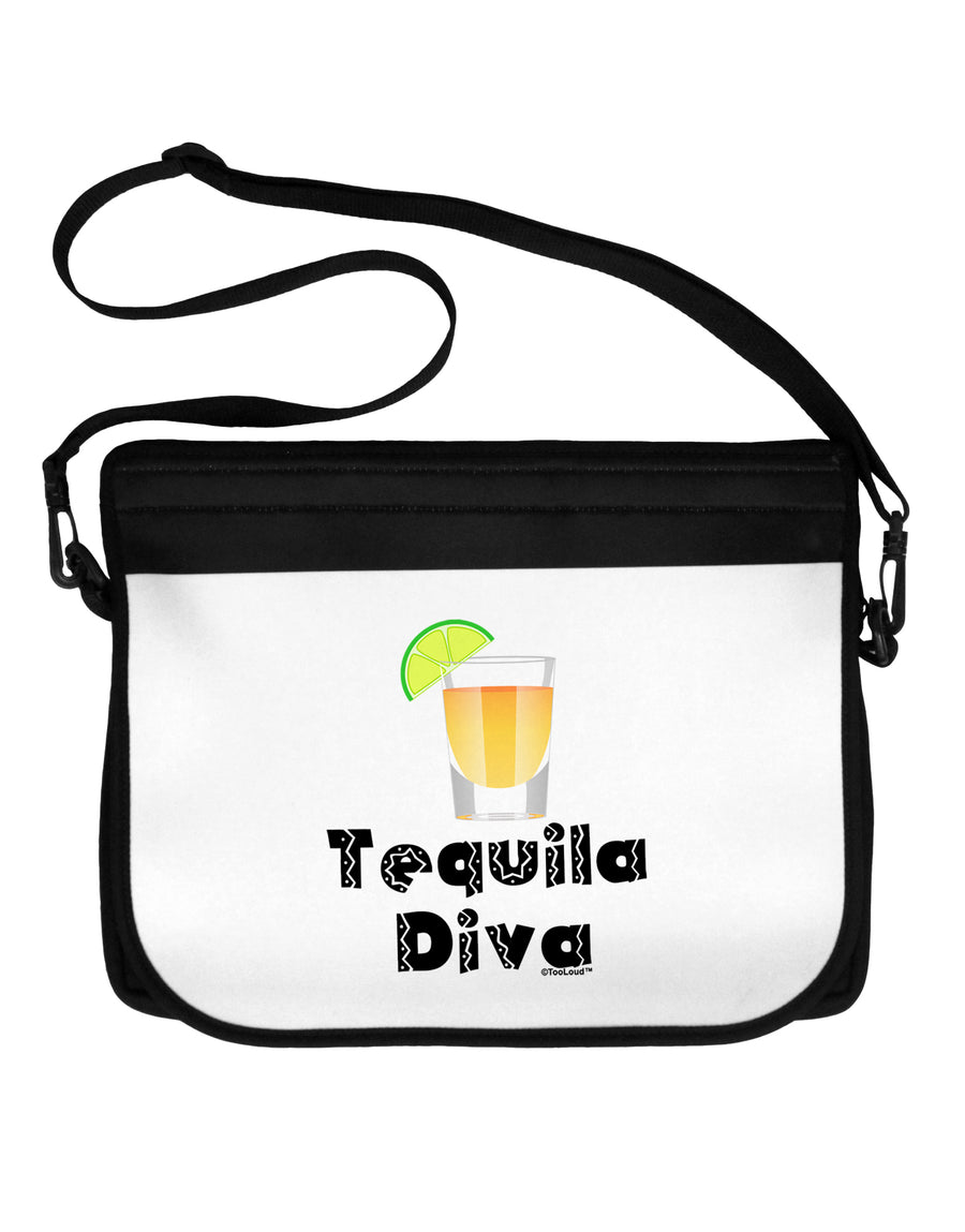 Tequila Diva - Cinco de Mayo Design Neoprene Laptop Shoulder Bag by TooLoud-Laptop Shoulder Bag-TooLoud-Black-White-One Size-Davson Sales