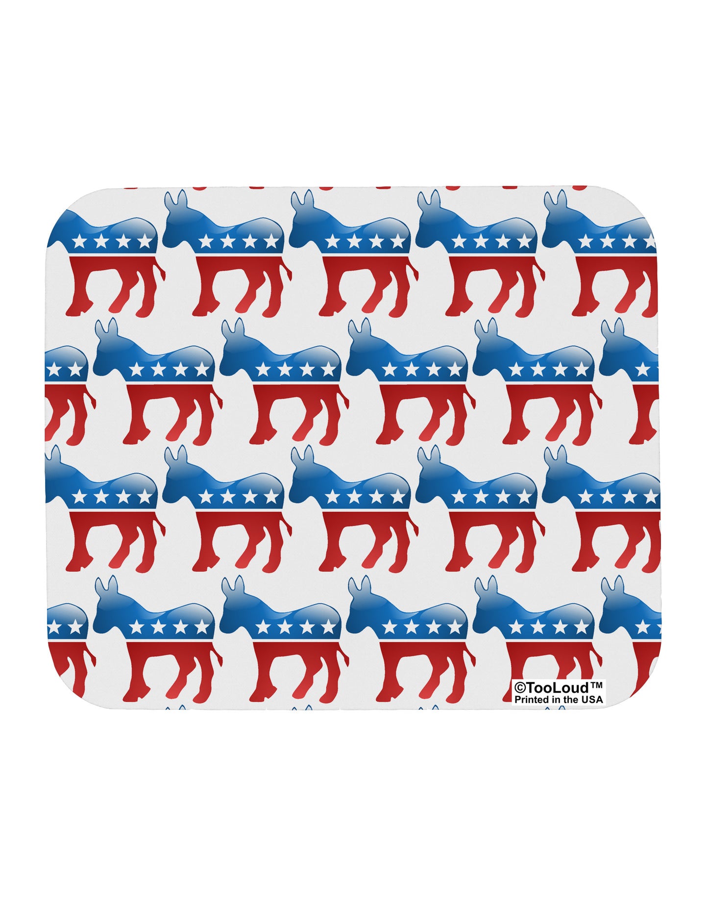Democratic Symbol All Over Mousepad All Over Print-TooLoud-White-Davson Sales