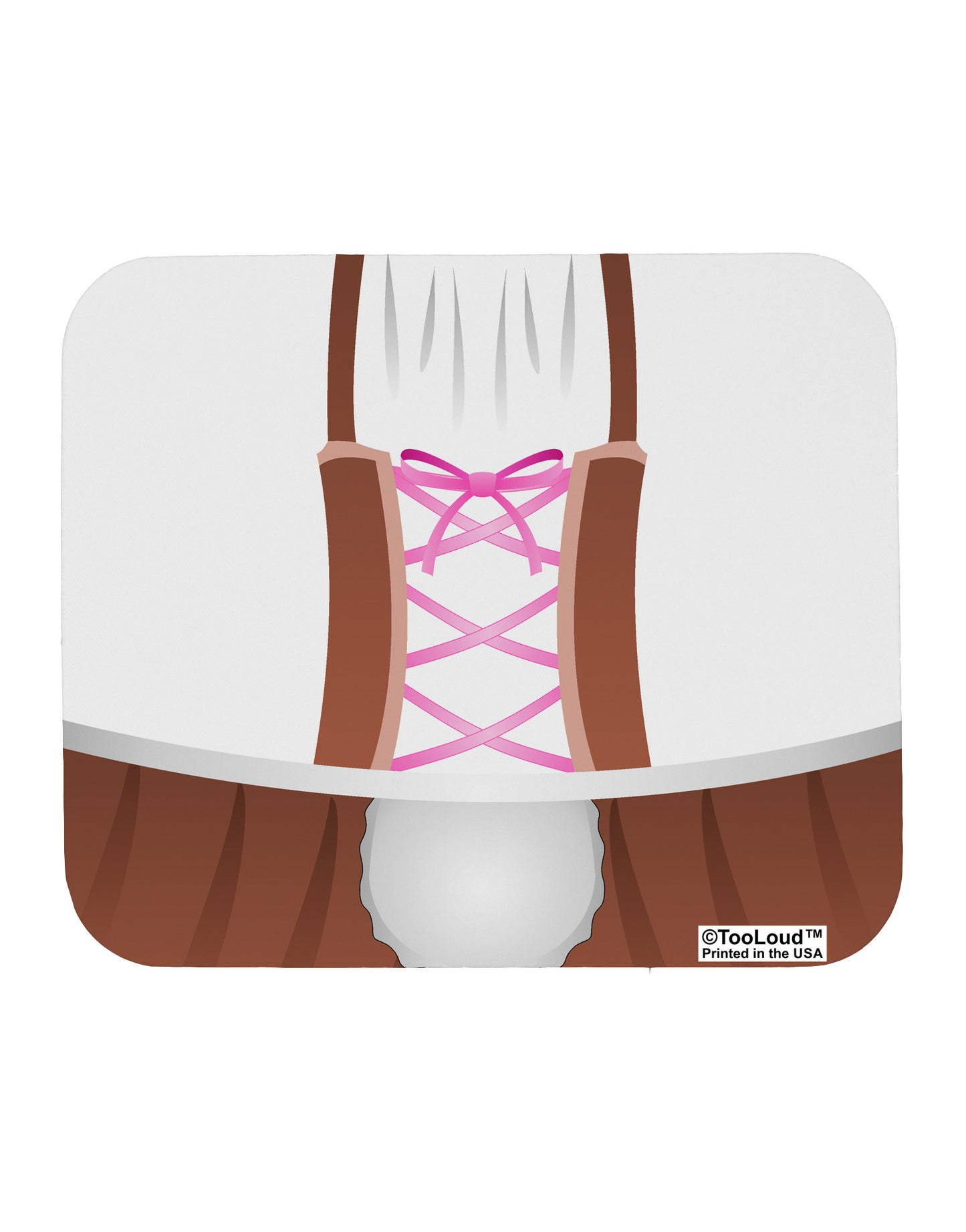Dirndl Costume Brown Mousepad All Over Print by TooLoud-TooLoud-White-Davson Sales