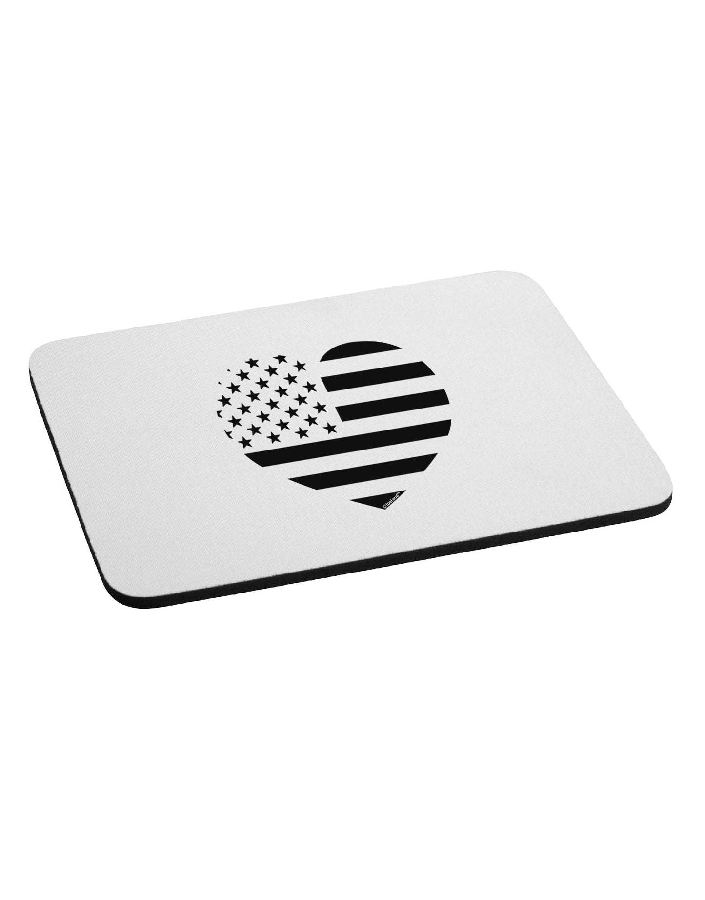 American Flag Heart Design - Stamp Style Mousepad by TooLoud-TooLoud-White-Davson Sales
