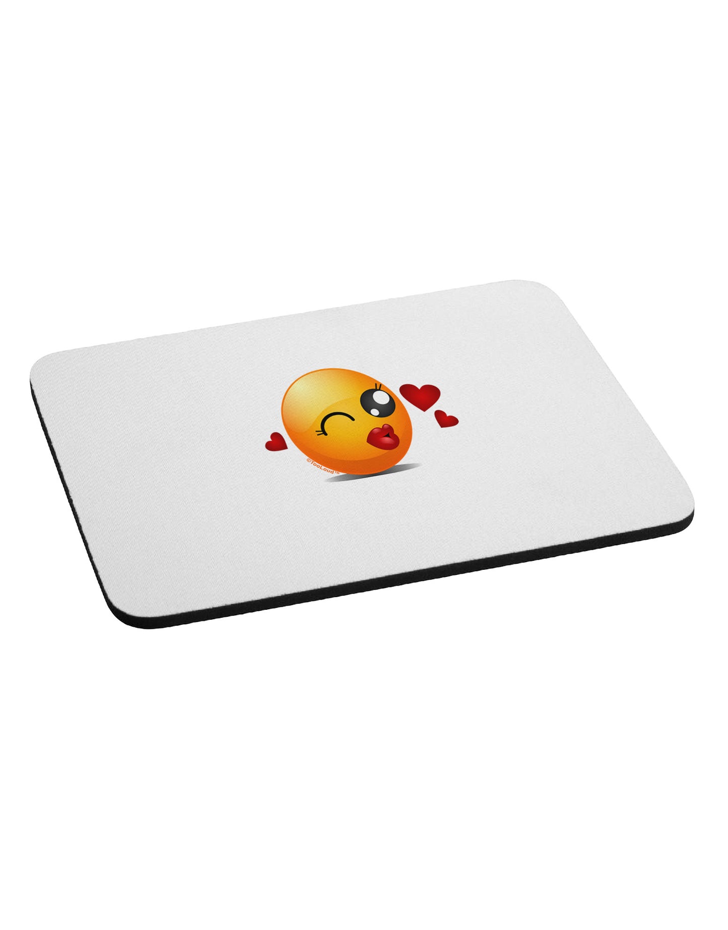Kissy Face Emoji Girl Mousepad-TooLoud-White-Davson Sales