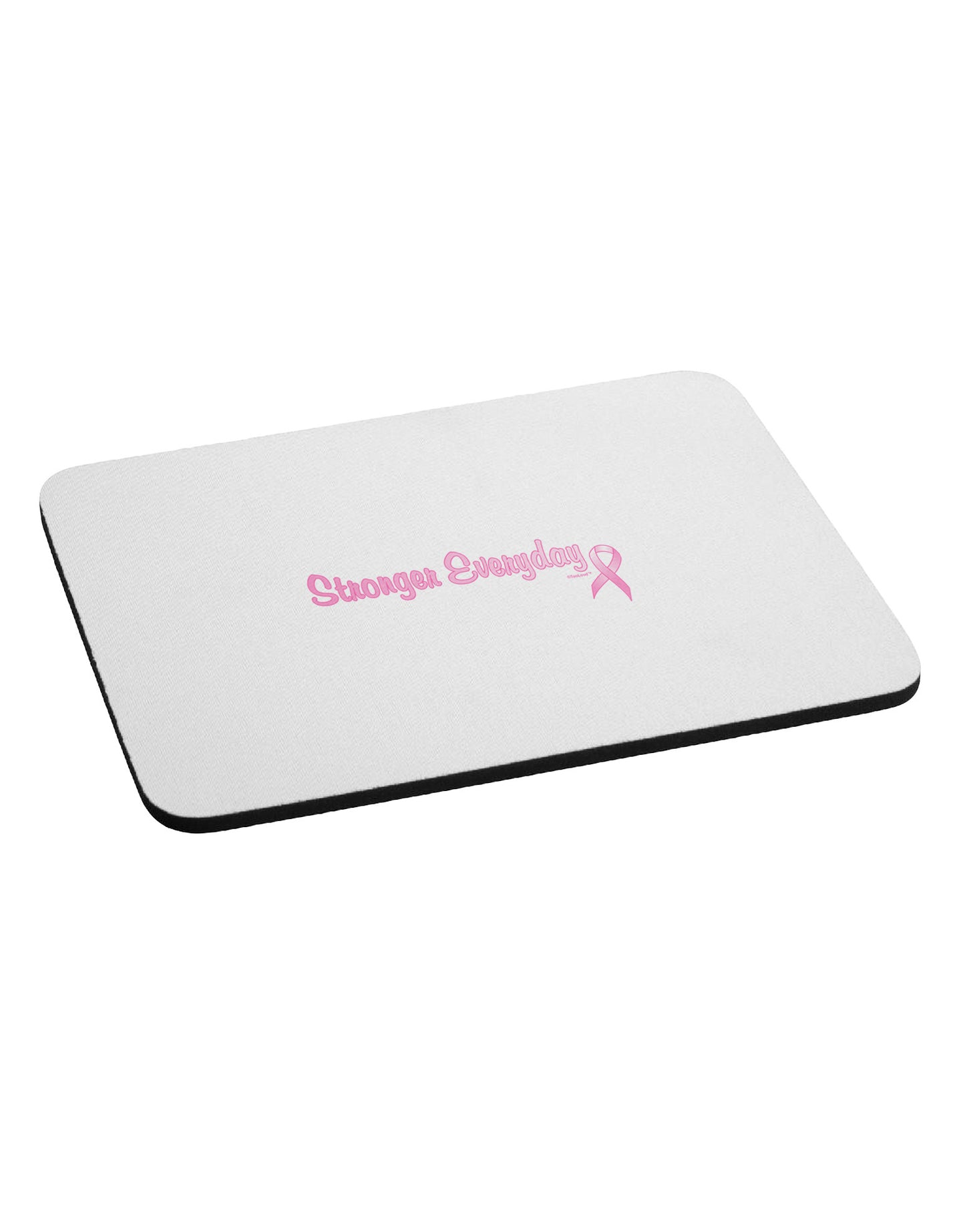 Stronger Everyday Breast Cancer Awareness Ribbon Mousepad-TooLoud-White-Davson Sales