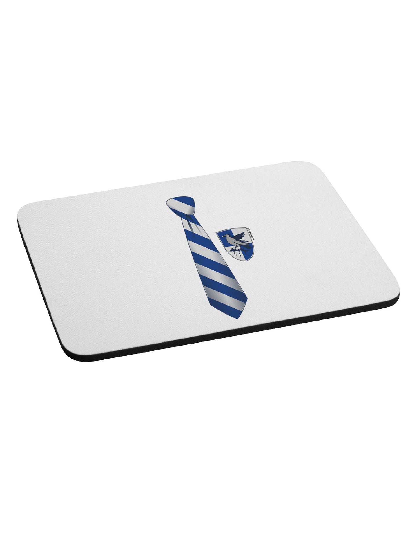 TooLoud Wizard Tie Blue and Silver Mousepad-TooLoud-White-Davson Sales