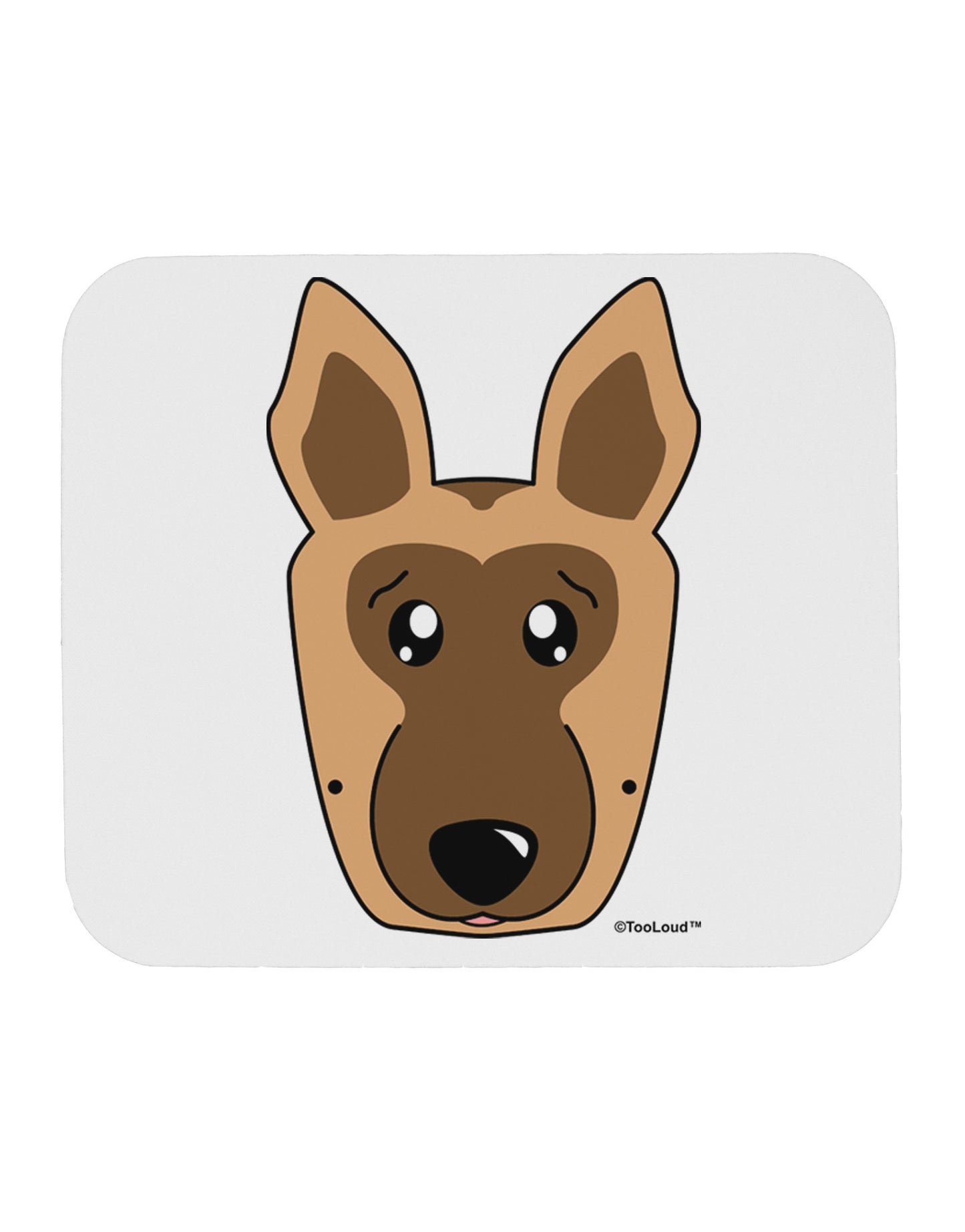 Cute German Shepherd Dog Mousepad by TooLoud-TooLoud-White-Davson Sales