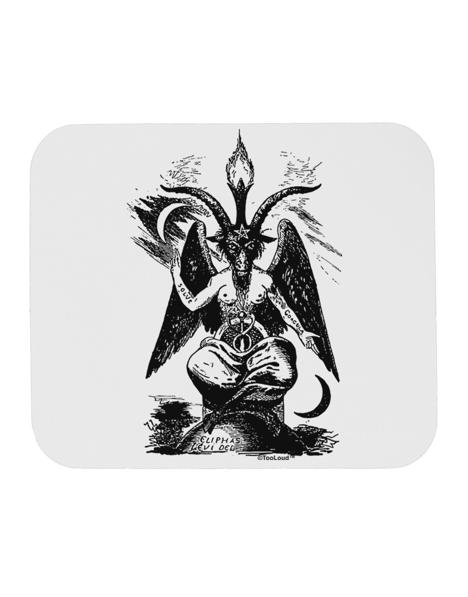 Baphomet Illustration Mousepad by TooLoud-TooLoud-White-Davson Sales