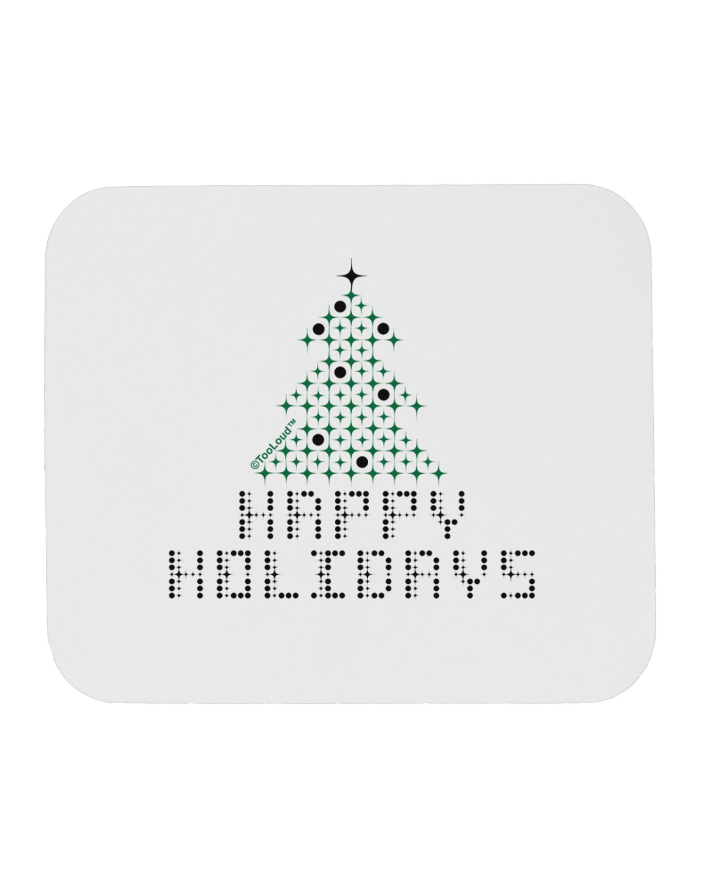 Happy Holidays Sparkles Mousepad-TooLoud-White-Davson Sales