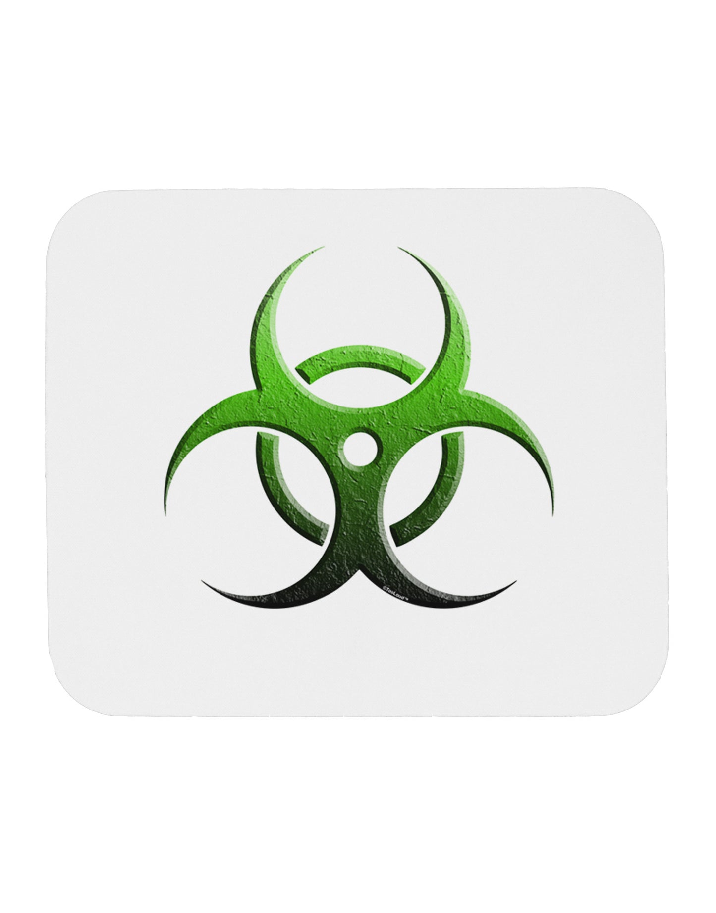 Biohazard Symbol Green Stone-Apocalypse Mousepad-TooLoud-White-Davson Sales
