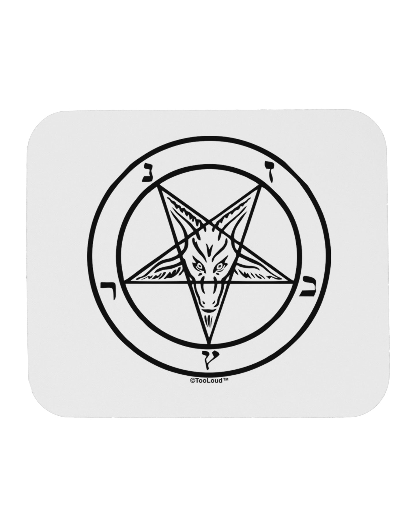 Sigil of Baphomet Mousepad by TooLoud-TooLoud-White-Davson Sales