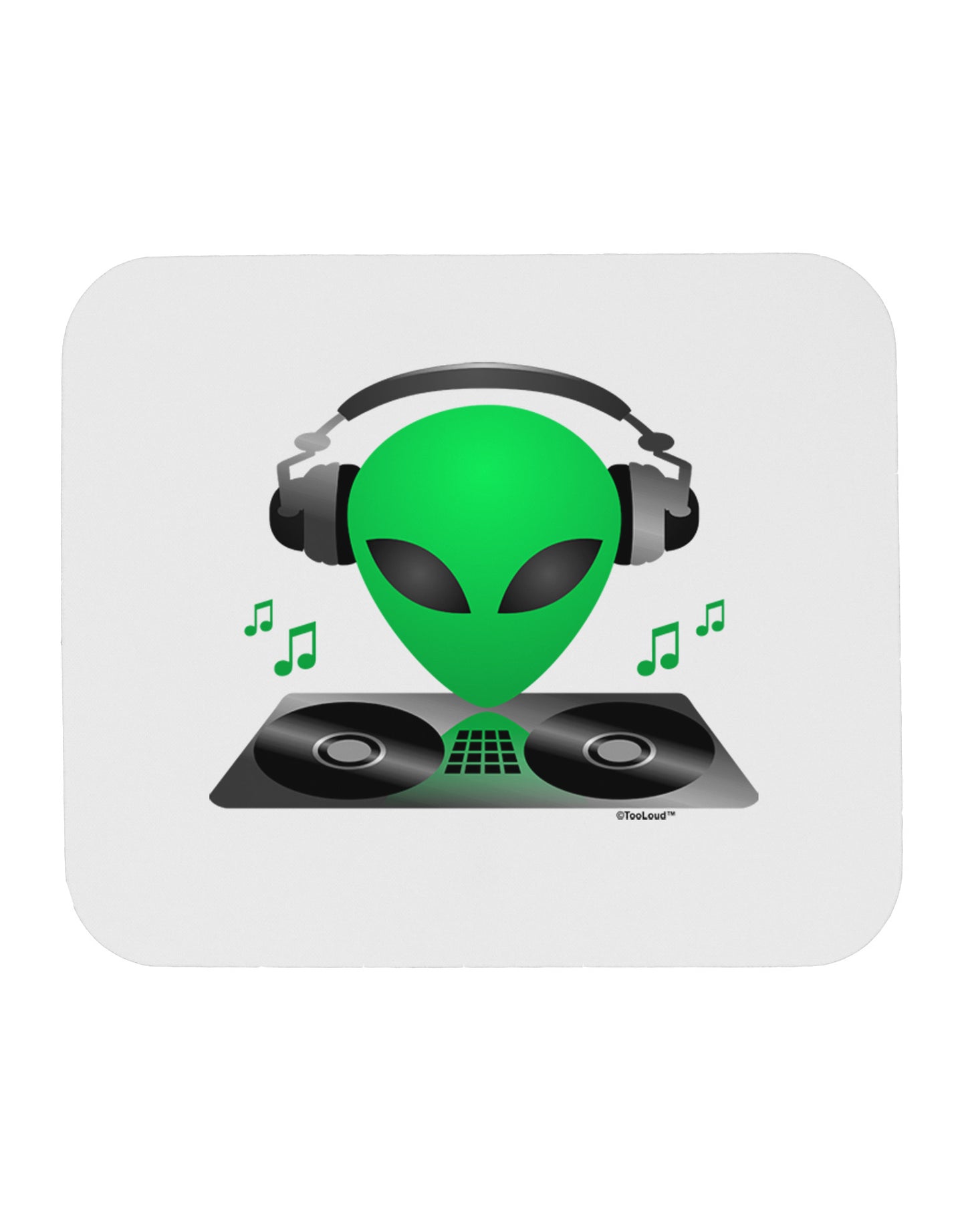 Alien DJ Mousepad-TooLoud-White-Davson Sales